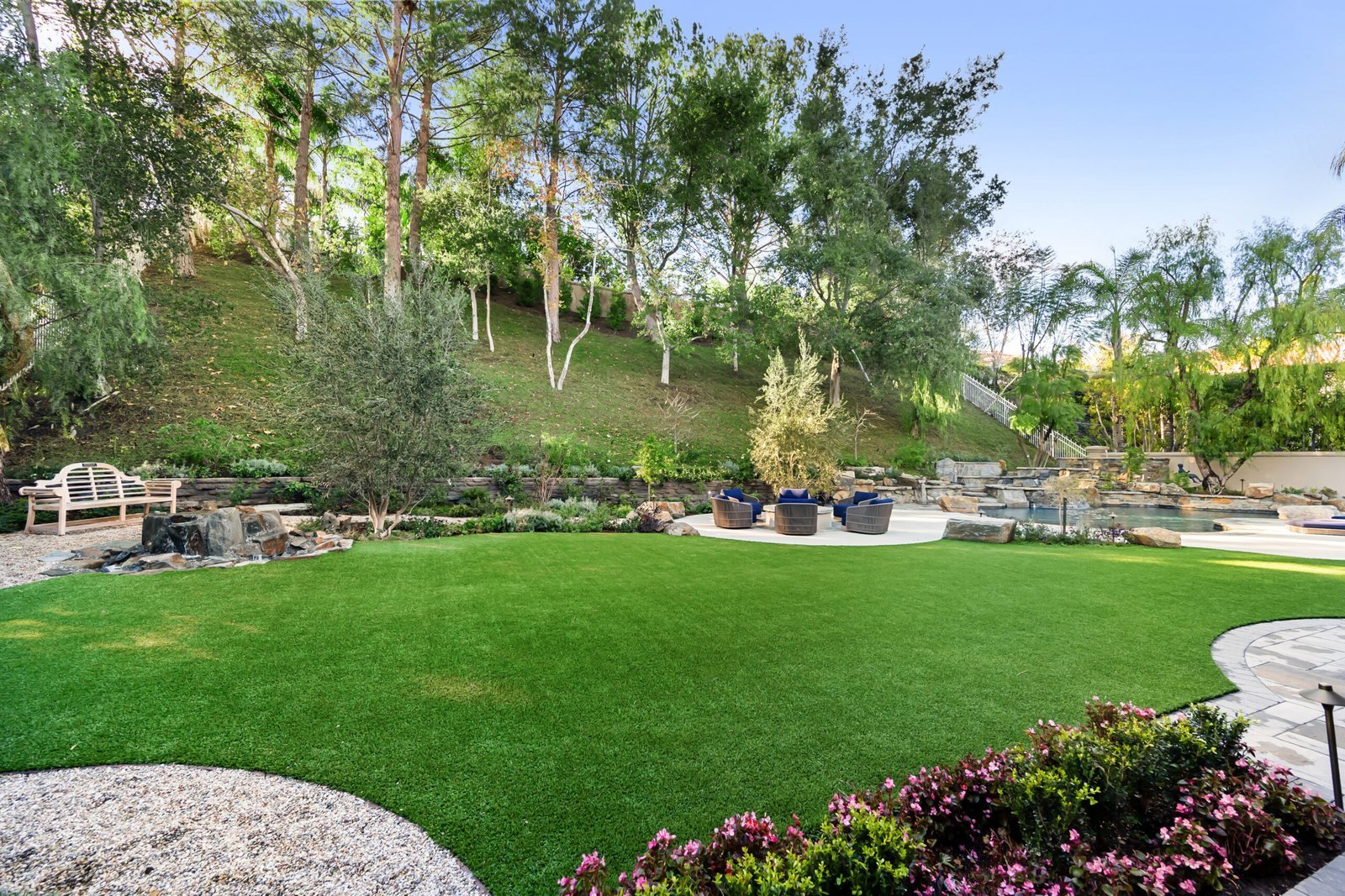 An exterior shot of a luxury home in Calabasas, California.